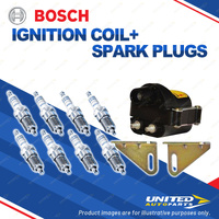 Bosch 8 Spark Plug+Ignition Coil for Nissan Bluebird 910 WYJ910 YJ910 2.0L I4