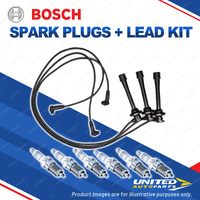 Bosch 6 Spark Plugs+Lead Kit for Toyota Avalon MCX10R 3.0L V6 145KW 03-06