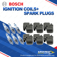 Bosch 6 Spark Plug+6 Ignition Coil for Mercedes Benz SL280 SL230 2.8L 3.2L V6