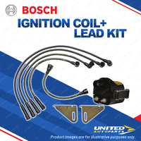 Bosch Ignition Coil+Lead Kit for Ford Laser KC KE 1.3L E3 I4 8V 49KW 95-89