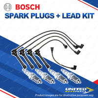 Bosch 4 Spark Plugs+Lead Kit for Mitsubishi Express SJ P03V SJ1#38 2.0L I4 94-03