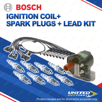 Bosch 8 Spark Plugs Coil Lead Kit for Mercedes Benz S500 S500C S500L W140 V8
