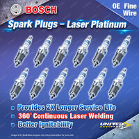 12 x Bosch Laser Platinum Spark Plugs for Mercedes Benz CL 600 140 6.0L 12Cyl