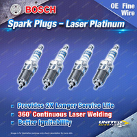 4 x Bosch Laser Platinum Spark Plugs for Saab 900 II 2.3L B 234 I 4Cyl 93-98