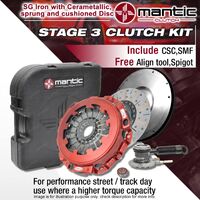 Mantic STAGE 3 Sprung Cushioned Clutch Kit & CSC+SMF for Chevrolet Corvette C7