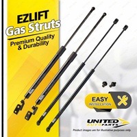 4 Pcs Bonnet + Tailgate Gas Lift Struts fits Subaru Forester SJ Non-Turbo 13-18