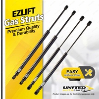 4 Pcs Glass + Hatch Gas Strut Lift Springs fits Jeep Cherokee KK 3/2008-4/2013