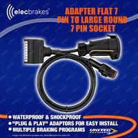 Elecbrakes Plug and Play Adapter Flat 7 pin to Large Round 7 pin Socket