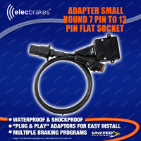 Elecbrakes Plug and Play Adapter Small Round 7 pin to 12 Pin Flat Socket
