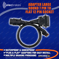 Elecbrakes Plug and Play Adapter Large Round 7 pin to Flat 12 pin socket