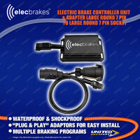 Elecbrakes Electric Brake Controller + Adaptor Bundle A7LR-7LR socket