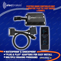 Elecbrakes Electric Brake Controller + Adaptor + Remote 7 Flat to 7 Flat Socket