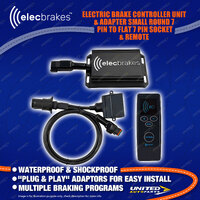 Elecbrakes Electric Brake Controller + Adaptor + Remote Bundle A7SR-7 socket