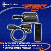 Elecbrakes Electric Brake Controller + Adaptor + Remote Bundle A7LR-7LR socket