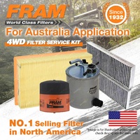 Fram 4WD Filter Service Kit for Nissan Navara RX D40 2.5L 2005-2015 Refer RSK12C