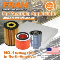 Fram 4WD Oil Air Fuel Cabin Filter Service Kit for Nissan Patrol GU 3.0