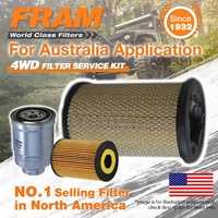 Fram 4WD Filter Service Kit for Nissan Navara D22 ZD30 Refer RSK11