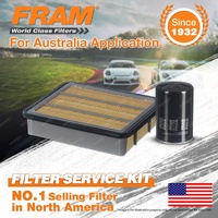 Fram Oil Air Filter Kit for Mazda B2500 Bravo UFY0W 4cyl 2.5L Turbo Diesel Panel