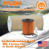 Fram Oil Air Filter Kit for Toyota Hiace TRH200 4cyl 2L Petrol 1TR-FE 08/2004-On