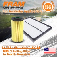 Fram Oil Air Filter Kit for Hyundai Santa Fe DM 4cyl 2.2L D4HB 09/2012-On