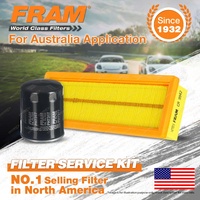 Fram Oil Air Filter Kit for Fiat 500 150 Punto Dynamic 4cyl 1.2L 1.4L 350A1000