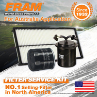 Fram Oil Air Fuel Filter Service Kit for Subaru Impreza GDE GGE 4WD Forester SG9