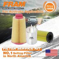 Fram Oil Air Fuel Filter Service Kit for Benz C200K C230K Clc200 80K 203 W203