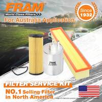 Fram Oil Air Fuel Filter Service Kit for Mercedes Benz C200K S203 W203 2000-2002