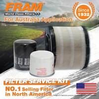 Fram Oil Air Fuel Filter Service Kit for Holden Rodeo TFR6 TFS6 R9 RA
