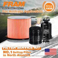 Fram Oil Air Fuel Filter Service Kit for Mitsubishi Lancer CB 1.5 1.6 91-92