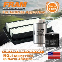 Fram Oil Air Fuel Filter Service Kit for Daihatsu Charade G203 08/1994-01/1996