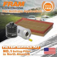 Fram Oil Air Fuel Filter Service Kit for Volkswagen Polo 9N 07/2002-09/2008