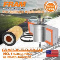 Fram Oil Air Fuel Filter Service Kit for Audi A4 B7 2.0 TFSI 10/2007-08/2009