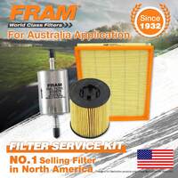 Fram Oil Air Fuel Filter Service Kit for Holden Astra TS II 09/1999-2001