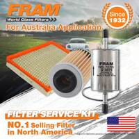 Fram Oil Air Fuel Filter Service Kit for Holden Statesman WL AlloyT190 08/04-06