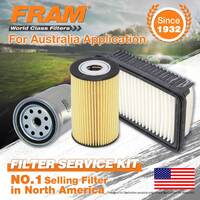 Fram Oil Air Fuel Filter Service Kit for Kia Soul AM D4FB 04/2009-On