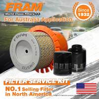 Fram Oil Air Fuel Filter Service Kit for Mitsubishi Triton MH 4D56 09/1990-1991