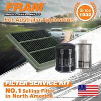Fram Oil Air Fuel Filter Service Kit for Mitsubishi Triton MK 10/1996-12/2006