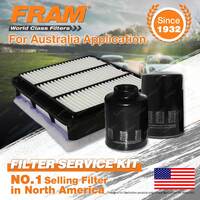 Fram Oil Air Fuel Filter Service Kit for Mitsubishi Triton ML 06/2006-06/2009
