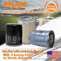 Fram Oil Air Fuel Filter Service Kit for Nissan Civilian Bus W40 09/1991-07/1999