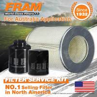 Fram Oil Air Fuel Filter Service Kit for Toyota Bundera LJ70 SWB 01/1990-1991