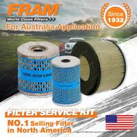 Fram Oil Air Fuel Filter Service Kit for Toyota Landcruiser HJ45 09/1977-07/1980