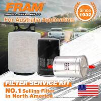 Fram Oil Air Fuel Filter Service Kit for Volkswagen Golf Mk V FSI 08/2004-2009