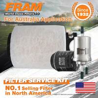 Fram Oil Air Fuel Filter Service Kit for Volkswagen Golf Mk VI 90 TSI 2009-2014