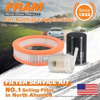 Fram Oil Air Fuel Filter Service Kit for Ford Falcon XE 200ci 82-88