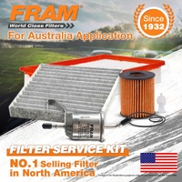 Fram Oil Air Fuel Cabin Filter Service Kit For Toyota Prado GRJ150R V6 4.0 09-On