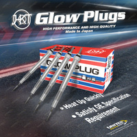 4 x HKT Metal Glow Plugs for Mazda BT-50 MZR-CD PV 11V BV 12V 2006-On