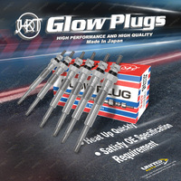 6 x HKT Metal Glow Plugs for Toyota Landcruiser Prado KG-HZJ71 71V 74K 1999-On
