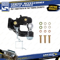 Hayman Reese Pintle Hook 8 Tonnes Rated with 50mm Towball - Powder Coated