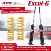 Front KYB EXCEL-G Shock Absorbers STD King Springs for HOLDEN HK HT HG I6 RWD